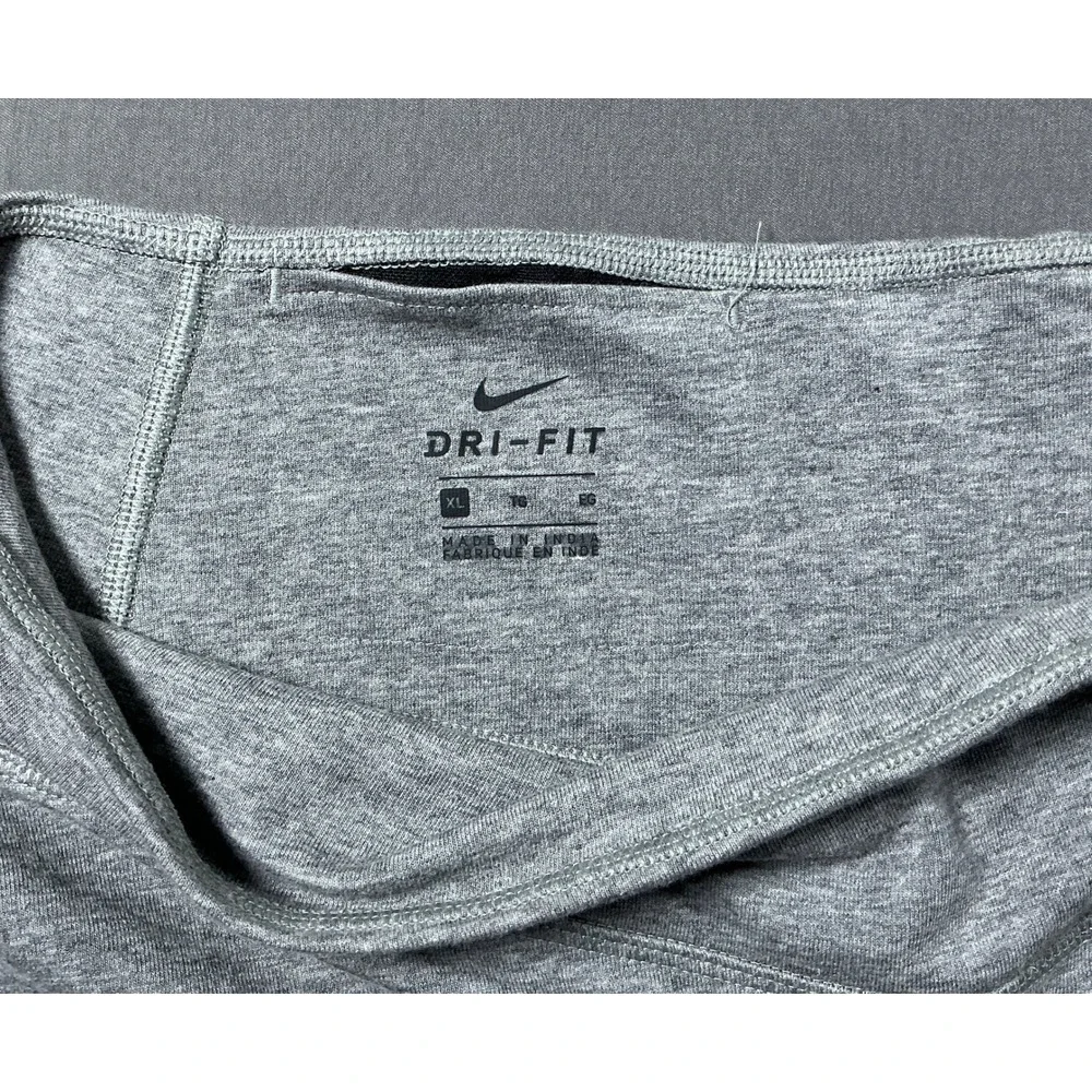 Nike Dri-FIT Gray Orange Swoosh Cropped Leggings Womens XL New With Tags